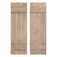 thumbnail image 1 of Costway Window Shutter Set of 2 Reclaimed Paulownia Wood Wall Decor with Antiqued Surface Ligth Brown, 1 of 10