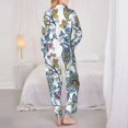 thumbnail image 5 of Disketp Pajamas Set Long Sleeve Sleepwear Womens Button Down Nightwear Pj Sets-Flowers And Butterflies, 5 of 9