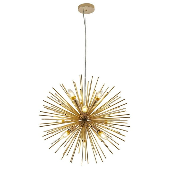 Bethel International Chandelier Antique Brass Aluminum