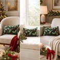 thumbnail image 5 of Btomtd Velvet Throw Pillow Cover 12 x 20 Inch, Christmas Embroidered Pillow Cases, Holiday Decorative Cushion Cover for Xmas Sofa Couch, A, 5 of 7
