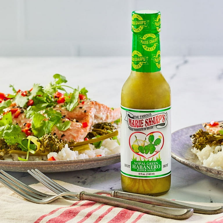 Marie Sharp's Green Habanero Hot Sauce 5oz, Medium Hot, Vegan