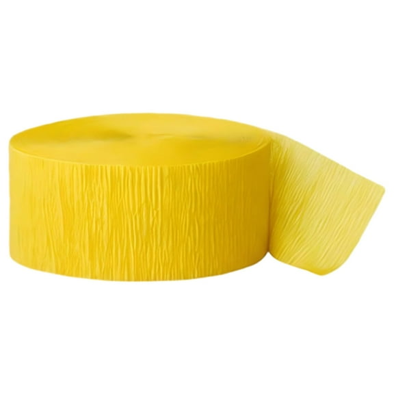 ZFSBZBS 984 Inch Crepe Paper Streamers, Streamers Party Supplies for Birthday Party Rainbow DIY Craft Christmas Halloween Wedding Various Holiday Decorations Yellow