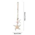 thumbnail image 3 of Wooden Coastal Wall Art, Hanging Beach Wall Decor with Rope, Nautical Wall Decor with Starfish & Seahorse & Fish for Bedroom Living Room, 3 of 7