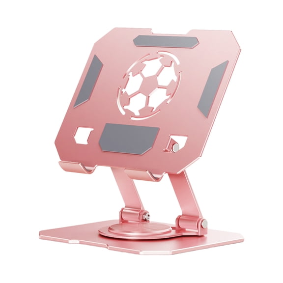 Qiweii Premium Rotating Metal Desktop Stand，Adjustable Foldable Holder for Tablet and Smartphone Display