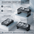 thumbnail image 2 of Behome Elevated Dog Bowls for Medium Large Dogs,3 Heights Adjustable Breed Raised Dogs Bowl Stand with 2 Stainless Steel Water And Food Bowls,Non-Slip Feeder Dish Station,Black, 2 of 6