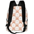 thumbnail image 3 of Lsque love plaid fox Pattern Backpack – School Travel Canvas Daypack with Ergonomic Padded Straps, Multiple Compartments & Leather Handle, 3 of 5