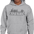 thumbnail image 2 of Skyline Austin Texas Hoodie Sweatshirt Unisex Small Grey, 2 of 5