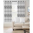 thumbnail image 3 of Blackout Curtains for Bedroom, Black White Modern Geometric Room Darkening Window Drapes for Living Room, Abstract Art Aesthetics Thermal Insulated Grommet Curtains, 52x54 inch, 2 Panels, 3 of 9