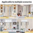 thumbnail image 6 of Beige Grey Kitchen Curtains Short 54 Inch Length, Abstract Mottled Art Retro Modern Painting Grommet Top Bedroom Living Room Curtains, Light Filtering Cafe Curtain Drapes 2 Panels Set 84''x54'', 6 of 9