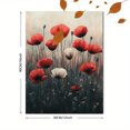 thumbnail image 3 of Qisvanset 12x16 Inch Dark Poppy Canvas Wall Art, Gothic Floral Art Elegant Nature Home Interior Decor, 3 of 8