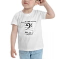 thumbnail image 3 of Good Bass Players Stay Out of Treble Cute Toddler T-Shirts for Boys Girls (White, Youth S), 3 of 5