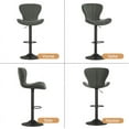 thumbnail image 6 of Fijinhom Modern Adjustable Bar Stools Set of 4 - Swivel Counter Height Stools with PU Leather Upholstery and Footrest for Kitchen Island and Home Bar, 6 of 6