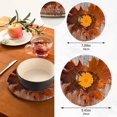 thumbnail image 3 of SKYSONIC Maple Heart Flower Vintage Pot Holders Trivets, 2 Pcs Heat Resistant Trivets,Wooden Board Cotton Thread Weave Mats for Hot Pads Pans Pot Bowl Teapot for Kitchen Decor, 3 of 7