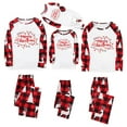 thumbnail image 1 of Kid Pajama Set,Plaid Printed Blouse Pants Family Matching,Pajamas for Family, 1 of 7