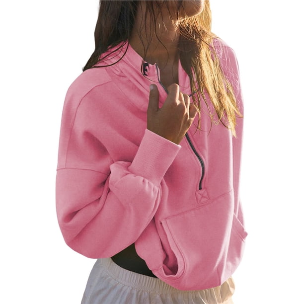 Sudaderas con Capucha para Mujer, Conjuntos de Moda de Otoño, Sudaderas Deportivas, Chaquetas con Cremallera de Invierno Estilo Y2K, Tops Oversize y Ropa Rosa S