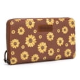 thumbnail image 4 of Wrangler Black Daisy Wallet for Women Bifold Credit Card Wallet Large Women's Wallets Ladies Cash Wallet with ID Window RFID Lining Card Cases Money, Brown, 4 of 7