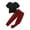 Black & Red Checkboard, variant on Arshiner Girls 2 Pieces Cute Outfits Tracksuits Jogger Suits Sweatsuits Lounge Set
