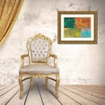 thumbnail image 3 of Ray, Elena 24x19 Gold Ornate Wood Framed with Double Matting Museum Art Print Titled - Colorful Leaf Imprint II, 3 of 4