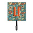 thumbnail image 1 of Letter U Flowers Retro Blue Leash & Key Holder, 1 of 1