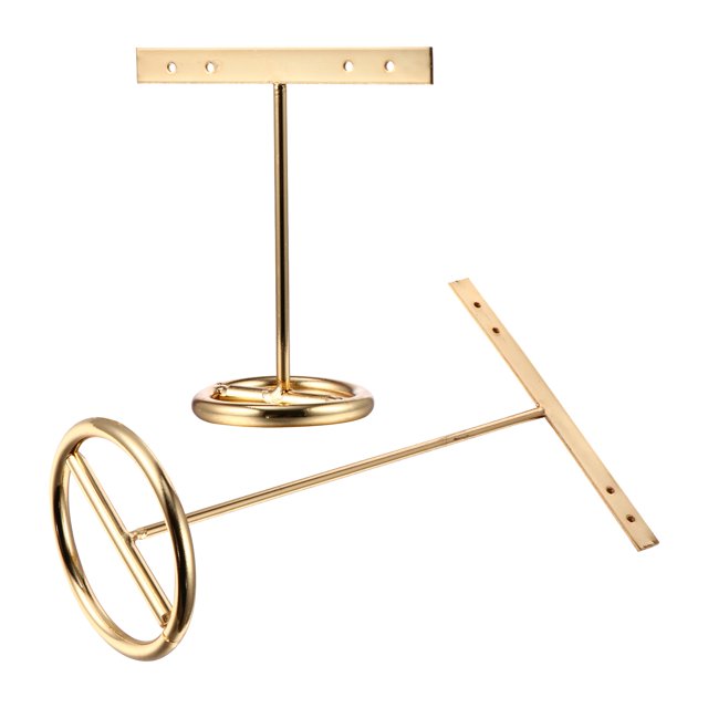 unbranded 2Ud Estantes Decorativos De Hierro Dorado Para Exhibir Pendientes Con Acabado Exquisito