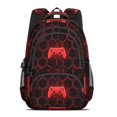 thumbnail image 2 of Game Controller Red Pattern Backpack for School, Cute School Bag with Adjustable Shoulder Straps and Padded Back, 16.9"x12.6"x5.9", 2 of 5