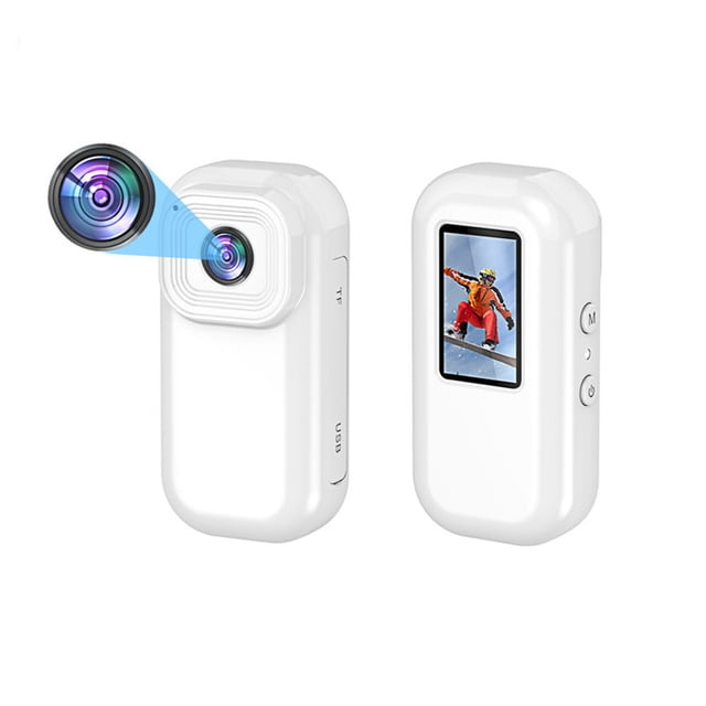Cámara de acción Mini cámara de acción WiFi 1080P 30 fps cámara de vídeo digital con pantalla LCD de 0,96 pulgadas batería recargable incorporada detección de movimiento con soporte magnético cubierta
