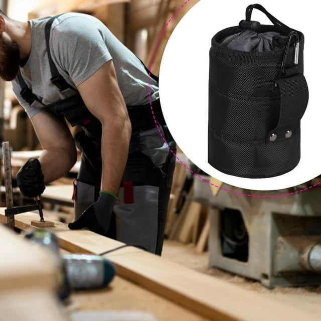Bolsa de herramientas para tornillos y clavos, bolsa de herramientas con clip para cinturón, organizador multifuncional de herramientas, de trabajo