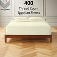 thumbnail image 2 of 6-PC King Egyptian 400-TC Cotton Sheet Set - 18" Deep Pockets with 1 Fitted Sheet, 1 Oversized Flat Sheet 4 Pillowcases - Ivory, 2 of 7