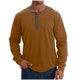 thumbnail image 2 of Blusas y camisas de manga larga con cuello redondo para hombre, color liso, informales, a la moda, con botones, cuello redondo, manga larga, blusa de poliéster para hombre, 2 of 6