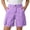 Purple, variant on ZOYOEN Girls Cargo Shorts with Button- Casual Multiple Pockets Baggy Elastic Waist Kids Hiking Shorts Army Green Size 5-14