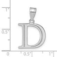 thumbnail image 2 of FJC Finejewelers 14 kt White Gold Polished Etched Letter D Initial Charm 17 x 16 mm, 2 of 4