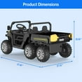 thumbnail image 3 of EastVita 24V Kids Ride On Dump Truck,4WD 2 Seater Ride on Truck with Dump Bed/Tailgate/Shovel,6-Wheels Ride on Truck with Remote Control, 3 of 4