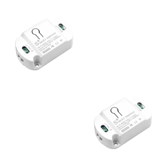 Guardoinrt 10A WiFi Smart Switch Wireless WiFi Timer Phone Remote Control Light Control Smart Automation Modules for Google Home 2Set