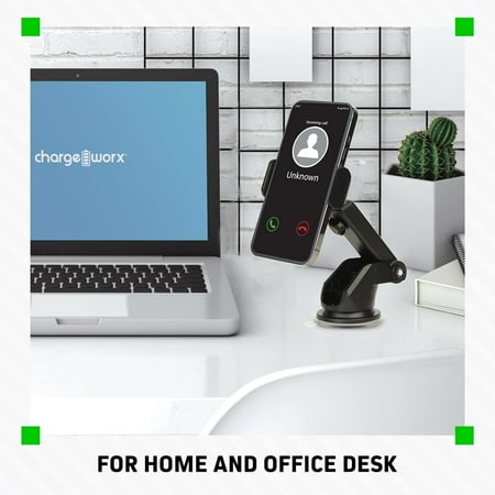 Chargeworx - Universal Multi-Angle Clamp Mount for Most Cell Phones - Black