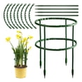 thumbnail image 2 of Visland Plastic Half Round Plant Support Stakes Stackable Easy Assembly for Tomato Climbing Plants, 2 of 8