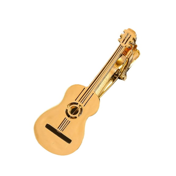 COOLHOOD Creative Metal Punk Guitar Tie Clip Instrument Music Note Tie Pin Piano Necktie Buckle for Men's Necktie Accessories