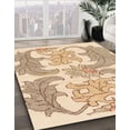 thumbnail image 3 of Ahgly Company Machine Washable Indoor Rectangle Abstract Brown Gold Area Rugs, 5' x 7', 3 of 7