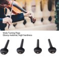 thumbnail image 3 of Ebony Tuning Pegs, Violin Tuning Peg Easy Installation Compact Size Replacement Parts 4PCS Black  for Stringed Instrument, 3 of 7