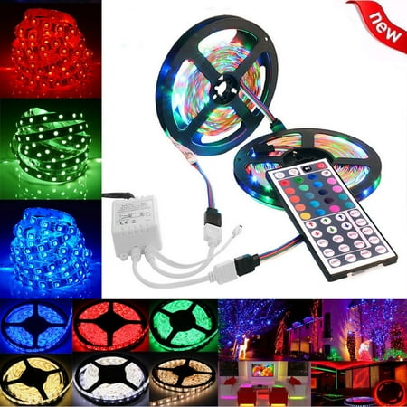 

Kaacd 10M 3528 SMD RGB 600 LED Strip light string tape+44 Key IR remote control