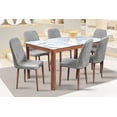 thumbnail image 1 of Comedor Chester MOBILKRAFT Gris 6 Sillas Rectangular Tubular y Cristal, 1 of 5