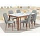 thumbnail image 1 of Comedor Chester MOBILKRAFT Gris 6 Sillas Rectangular Tubular y Cristal, 1 of 5