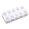 thumbnail image 3 of Storage Box with Lid 10 Grids Large Capacity Dust-proof Clear Space Saving Plastic Earrings Rings Beads Storage Case for Manicure Store, 3 of 8