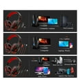 thumbnail image 5 of Casque de Jeu Stéréo pour PS4 /PC/ Écouteurs 7.1 avec Microphone à Réduction de Bruit - Coussinets Souples à Lumière LED, 5 of 5
