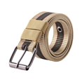 thumbnail image 2 of Nmnitkp Belt Men's Women's Adjustable Nylon Canvas Woven Belt, No Punching Breathable Wear-resistant Everyday Belt for Jeans Pants Daily Outdoor Activities Khaki,Free Size, 2 of 9