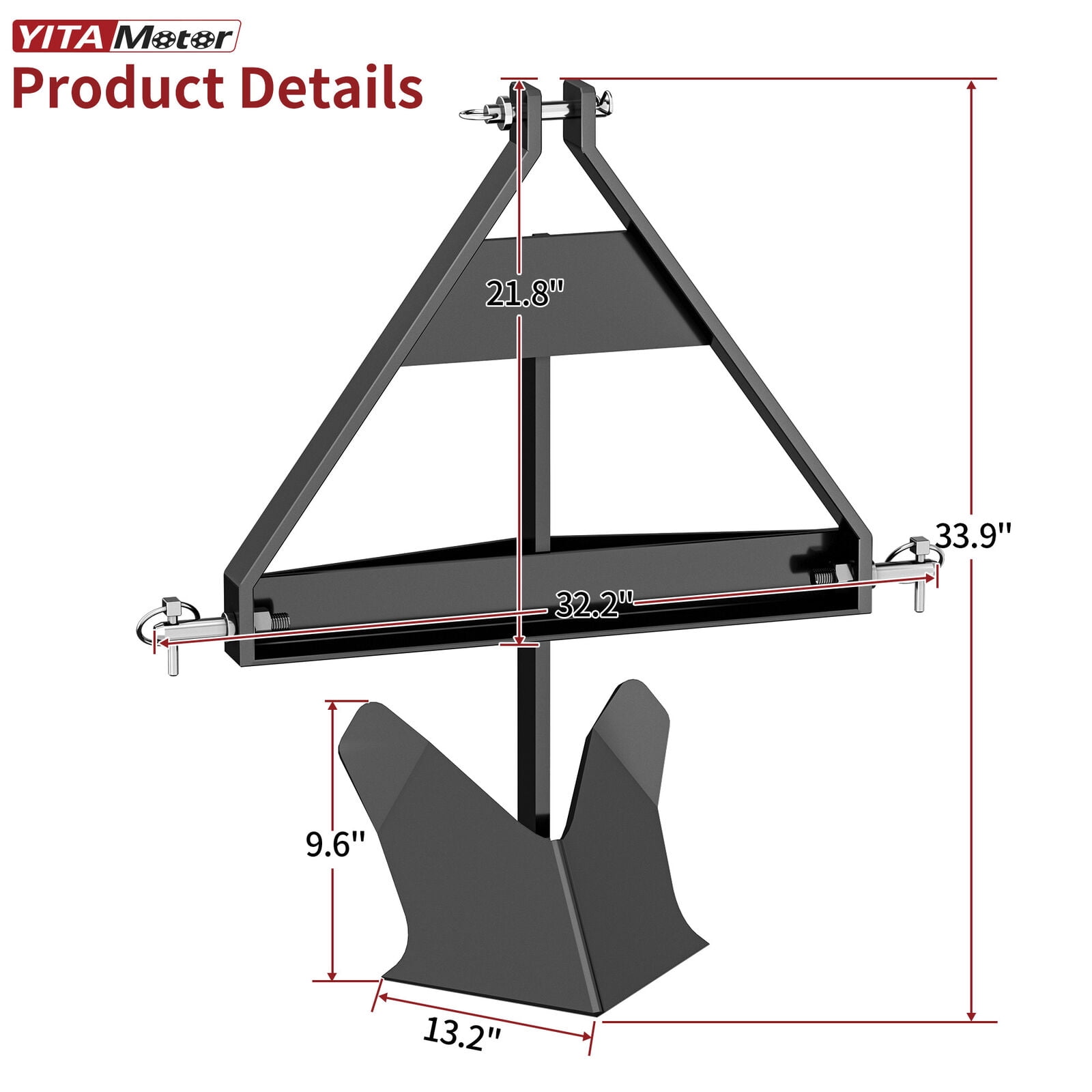 RVNI Tractors Middle Buster for Category 1 Cat 1 3 Point 3 Pt Quick Hitch Tractors