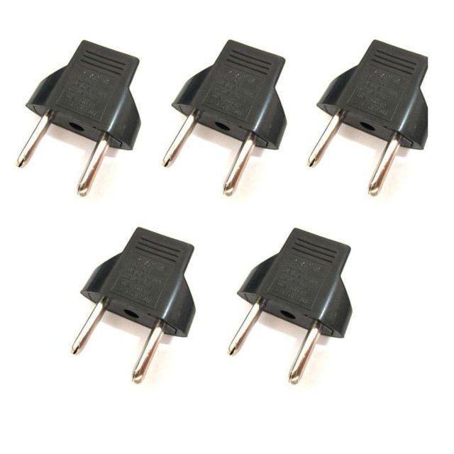 Daisyyozoid Wholesale 5PCS US to EU Travel AC Power Socket Plug Adapter Adapter Converter 2 Pin