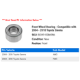 thumbnail image 2 of Front Wheel Bearing - Compatible with 2004 - 2010 Toyota Sienna 2005 2006 2007 2008 2009, 2 of 2