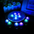 thumbnail image 2 of 12 Pcs Waterproof Color-Changing LED Submersible Candle Lights - Flameless Battery-Powered ABS Plastic Tea Lights for Fish Tank, Wedding, Bar, Café, Party & Home Decor, Safe & Eco-Friendly Ambient, 2 of 6