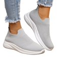 thumbnail image 3 of AUDeals Women's Slip On Sneakers, Lightweight Breathable Walking Shoes with Non Slip Comfort for Travel and Work (Grey, 6.5), 3 of 8