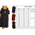 thumbnail image 4 of AURA Plus Size Women Summer A Line Dress Loose Round Neck Off Shoulder Casual Dress L 9XL, 4 of 4